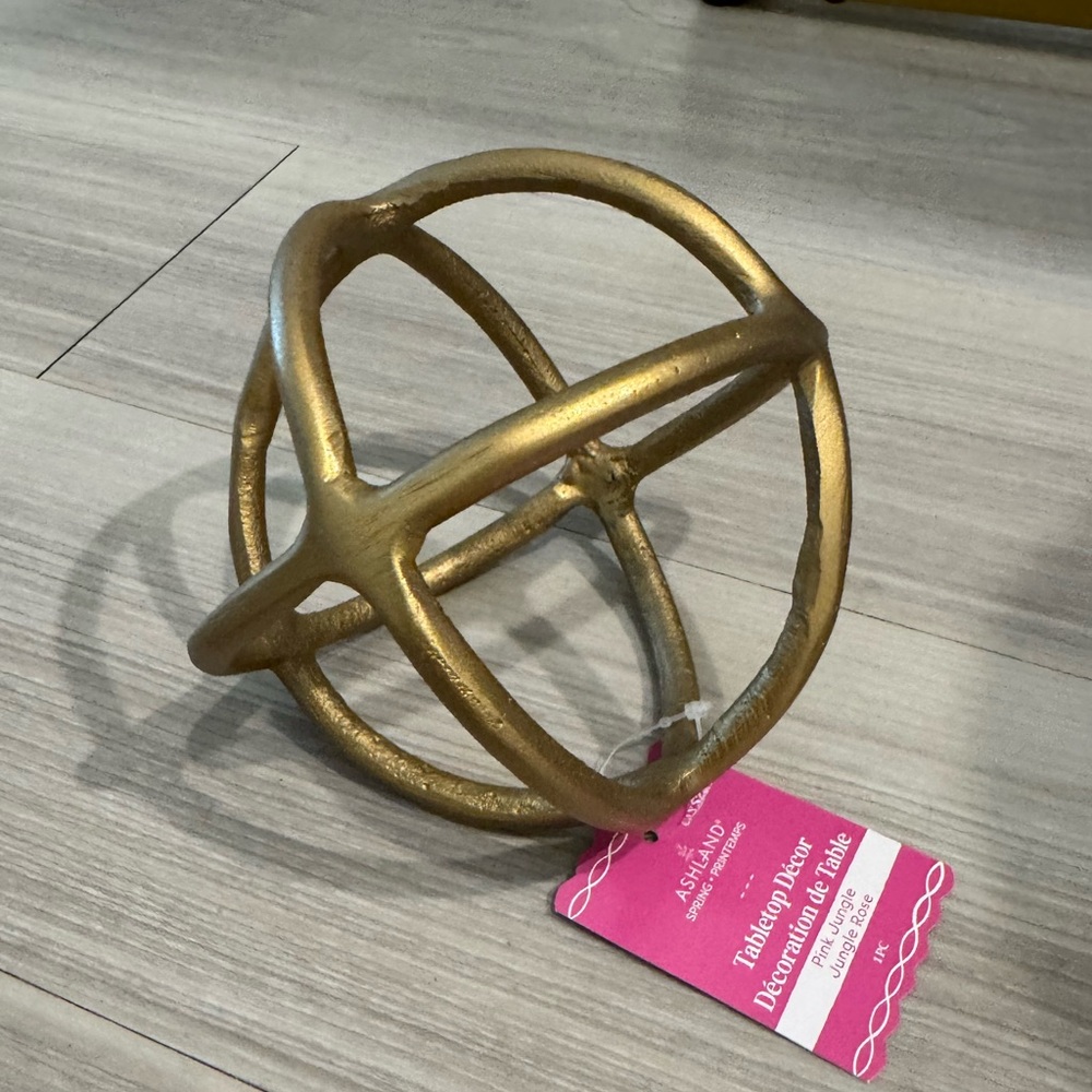 BRAND NEW WITH TAG Gold Decorative Orb